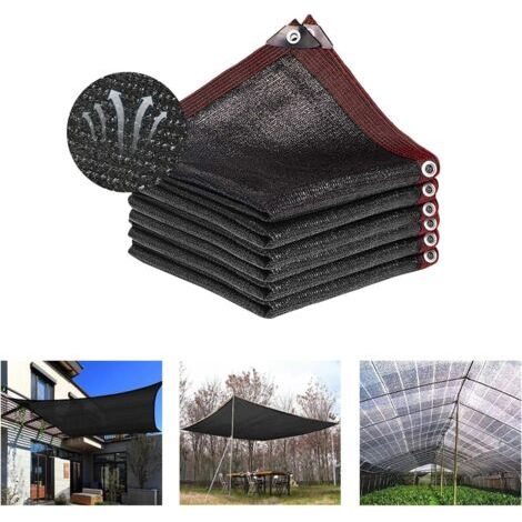 Filet anti-pollution noir avec protection UV pour tonnelle, jardin, serre, extérieur 2x10m (1/5)