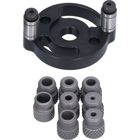 Posicionador vertical de aluminio para taladrar en carpintería, para espigas redondas.