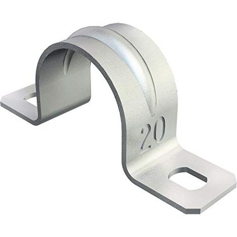OBO Bettermann Abrazadera de fijación de dos orejas 28mm acero cincado galvánicamente, 1018280