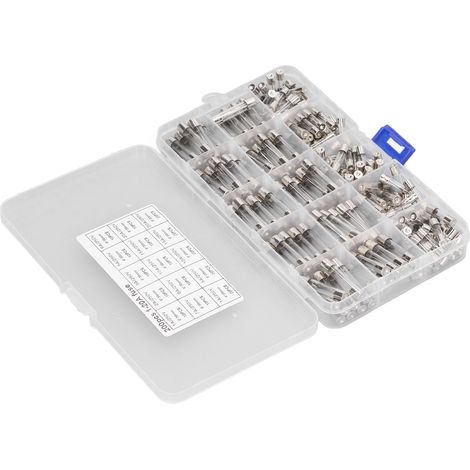 Packung mit 200 Glassicherungen 5x20 mm und 6x30 mm 250 V für Pkw, Lkw, Boote und Wohnmobile – Ersatzteilset (1/5)
