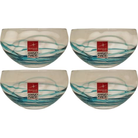 Bormioli Rocco Ceralacca set 4 coppette azzurre 11 cm