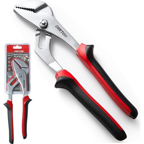 Dekton 250mm 10" Plumbers Soft Grip Waterpump Pipe Wrench Pliers Grips Pump (1/5)