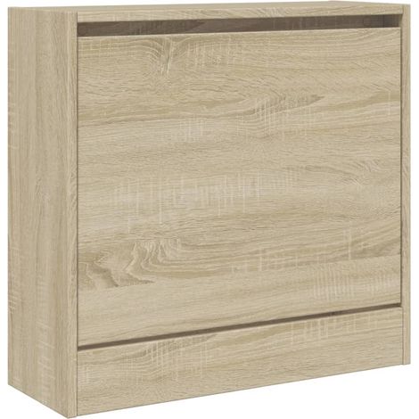 Armoire à chaussures range chaussures rangement meuble entrée couloir salon sonoma 60 x 21 x 57 cm bois d'ingénierie brun (1/5)