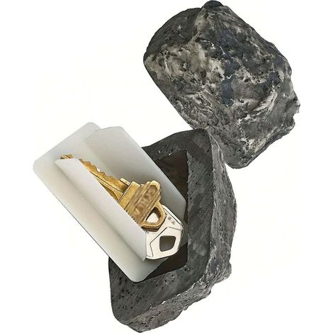 Simulated Stone Key Hider, Hidden Key Box, Outdoor Patio Decoration with Secure Storage for Garden, House Entrance (1/5)