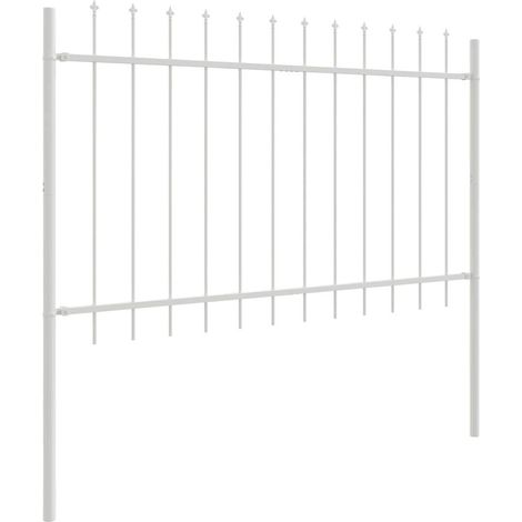 Maison Exclusive - Gartenzaun 5 pcs Weiß 8,5 x 1,2 m Pulverbeschi