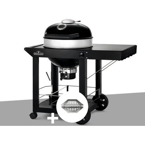 Napoleon – Barbecue à charbon Kettle Pro 57 cm sur chariot – Grille Wave™ en fonte émaillée – Diffuseur de chaleur en acier inoxydable – Pour 12 personnes (1/3)