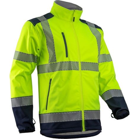 Softshell Kazan Jaune Fluo T. L Haute Visibilité, Confort Et Protection - Coverguard (1/4)