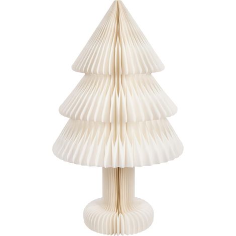 Sapin de Noël en Papier "Pliable" 100cm Blanc Cassé