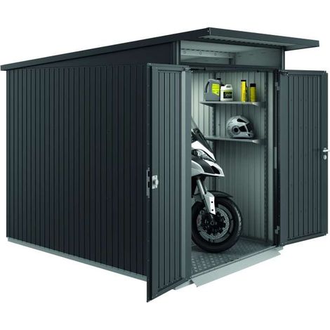 Casetta AvantGarde Misura A3 grigio scuro metallizzato con porta a due battenti stretta