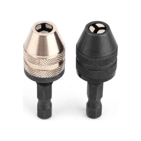 ALLIANDIS2pcs Perceuse Sans Clé Mandrin Tournevis Adaptateur De Tournevis à Percussion (1/4)