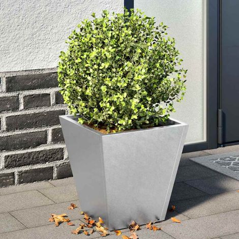 Garden Planters 30x30x30 cm 2 pcs Galvanised Steel vidaXL (1/5)