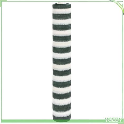 4003755 Filet brise-vue vert et blanc 2x10 m PEHD 150 g/m2 (1/5)