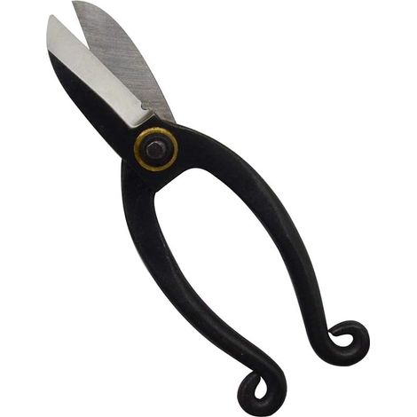 Petits ciseaux à bonsaï, outil de jardinage pour compositions florales d'intérieur, sécateur en acier à ressort de 16,5 cm (1/5)