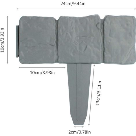 10 bordures de jardin en plastique pour pelouse et paysage, bordure décorative (1/5)
