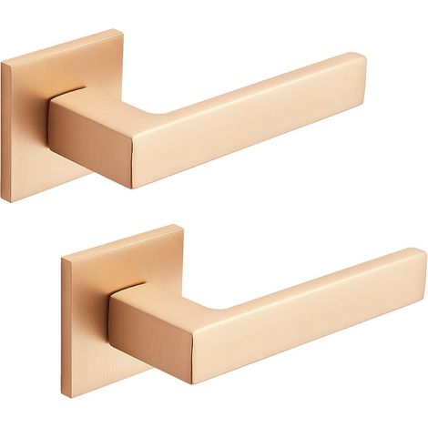 Manija de puerta interior KVADRATO en oro rosa (1/4)