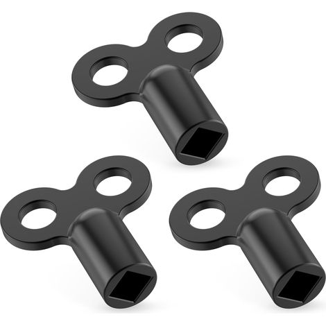 llaves de purga de radiador negras - Llaves de purga de aluminio duraderas - Llaves de purga para muchos radiadores - Llave de purga fácil de usar para calentadores