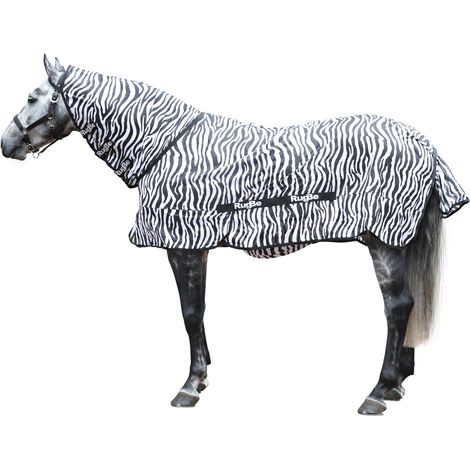 Couverture anti-mouches covalliero zebra 175 cm col haut velcro