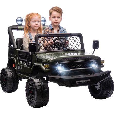 Voiture électrique pour enfants TOYOTA FJ 24V avec télécommande, moteur 200W, batterie au lithium, 2 places, pour les enfants de 3 à 8 ans. (1/5)