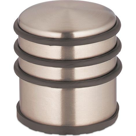 Relaxdays Fermaporta in Acciaio Inossidabile, HxD: 7,5 x 7 cm, Door Stopper, Blocca Porte Pesante e Antiscivolo, Bronzo (1/5)