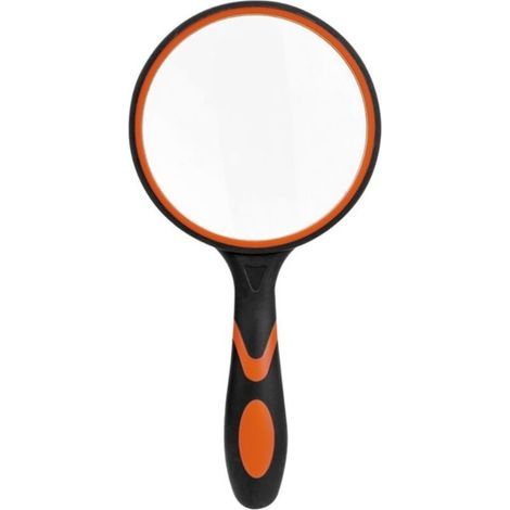 Grande loupe de lecture en verre pour livres scientifiques, journaux, lecture, insectes, passe-temps, observation de qualité supérieure,Noir et orange (1/5)