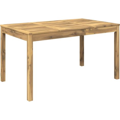 Mesa de cena de jardín Blanqueado 141 x 80,5 x 75 cm vidaXL