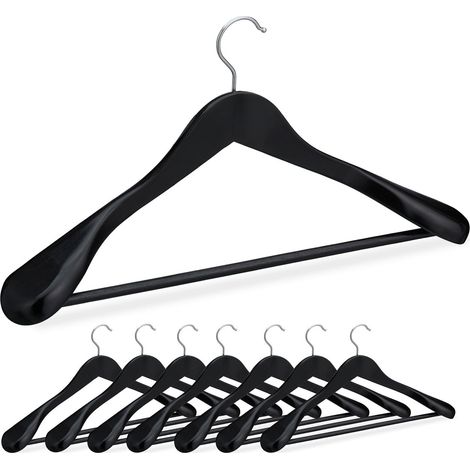 Perchas para trajes con soporte ancho para hombros, juego de 8