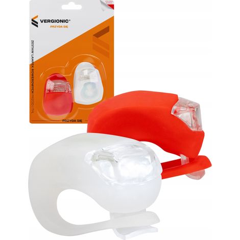 Set Fahrradlichter, 2 Stück, vorne und hinten, kleine LEDs (1/5)