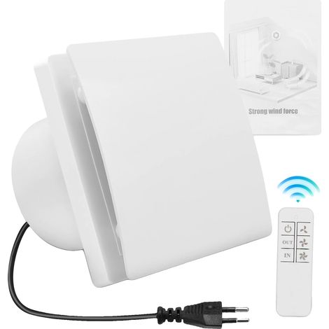 Extracteur d'air, Télécommande, 7 Vitesses, BLANC (1/5)