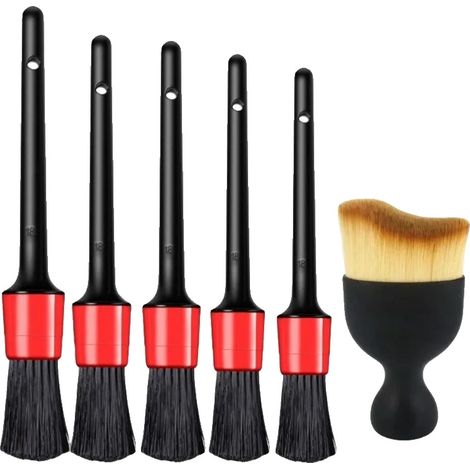 Kit di spazzole per la pulizia, spazzole di precisione di varie dimensioni, versatili per uso interno ed esterno, set da 6 pezzi (1/2)