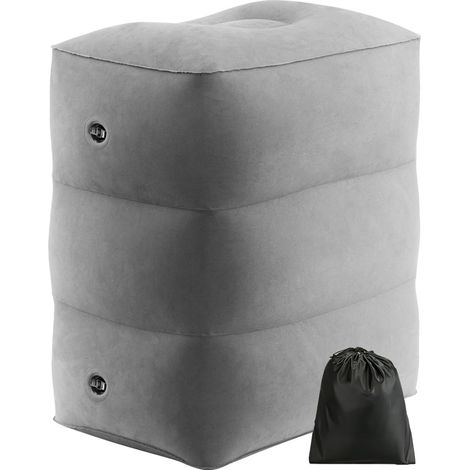 Repose-pieds gonflable pour voyage, coussins réglables en hauteur, accessoire de voyage polyvalent pour enfants pour dormir et repose-pieds adapté pour le bureau, la maison et les voyages (1/5)