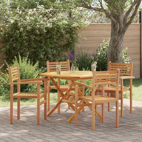 Gartenmöbel vidaxl garden chair 4 pcs Massiv Teak wetterfest