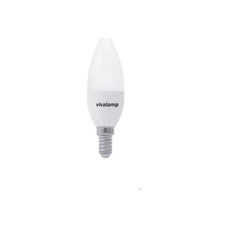Lampadina a Led E14 8w Candela oliva C37 passo piccolo Luce Fredda 6400k