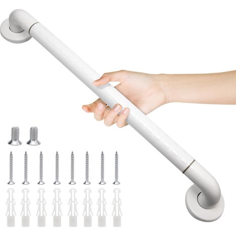 Barres d'appui Salle de Bain Avec Poignée Antidérapante et Cercles de Sécurité Lumineux,WC,Douche,Porte-serviettes,Aide-escalier Seniors et Enfants 60cm (1/5)