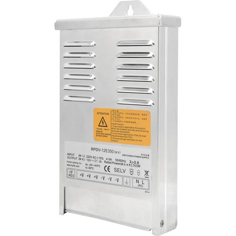 Alimentation à découpage LED étanche pour éclairage publicitaire extérieur, éclairage technique, RPDV-12E350 12 V (1/5)