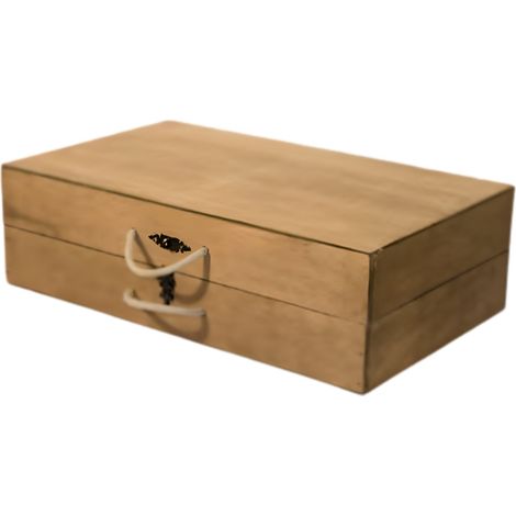 Mallette de rangement pour support à jambon en bois naturel – Dimensions 58 x 31 x 15 cm – Couvercle et poignées robustes – Visiodirect (1/3)