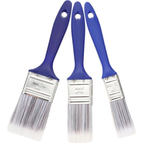 Pinceaux pour colle PVC lot de 3 en nylon plat manche (1/5)