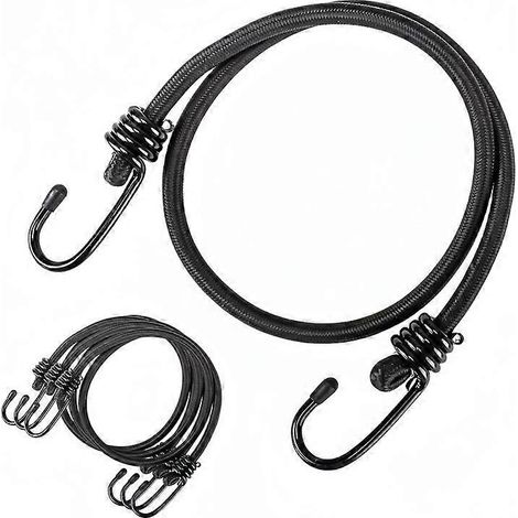 Cordes élastiques en latex noir ultra-résistantes de 76 cm (30 pouces) pour une utilisation en extérieur (1/5)
