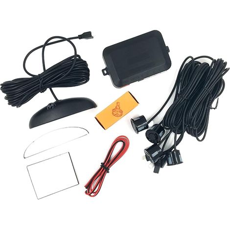 Kit de modernisation d'aide au stationnement, avertisseur sonore de véhicule, alarme de recul universelle à 4 capteurs, kit de capteurs pour voiture avertisseur sonore de marche arrière (1/5)