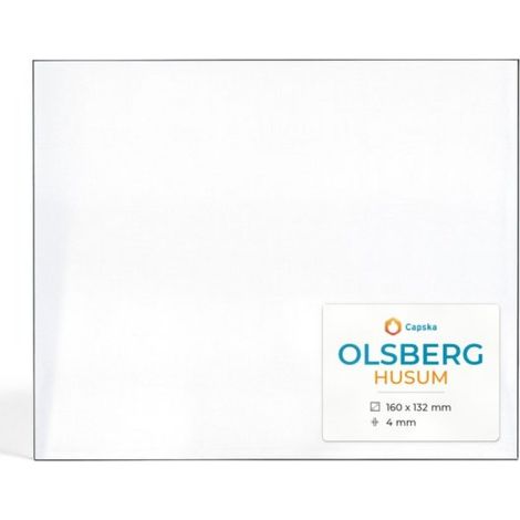 Vitre Olsberg HUSUM - Verre Rectangle pour poêle à bois - 160 x 132 mm (L1 x H1) - 4 mm (1/5)