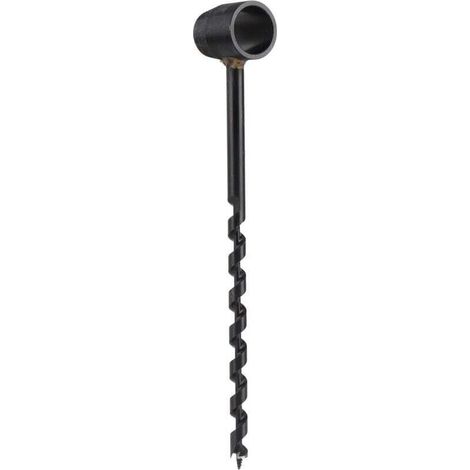 Black High Hardness Lightweight Handheld Auger Drill, Portable Survival Drill for Wild Woodworking, 10-230mm/0.39-9.06in, Other Woodworking Tools