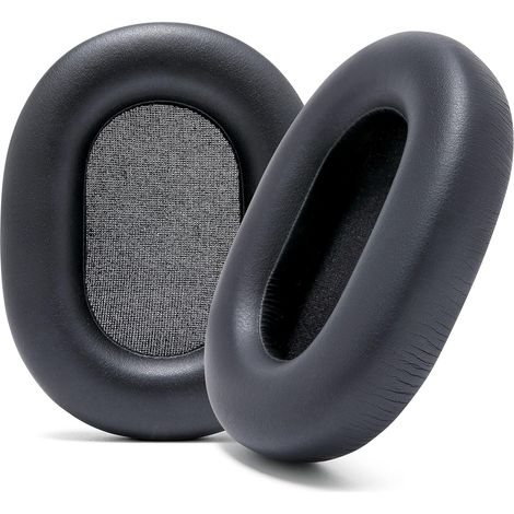 Coussinets d'oreille extra épais pour le casque 1000XM5 – coussinets en cuir PU souple, mousse à mémoire de forme isolante de luxe, extra épais noir (1/4)