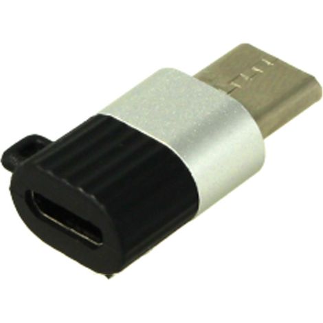 Adattatore da Micro USB Femmina a USB Type C Maschio Con Portachiave Incluso (1/3)