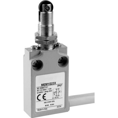 Panasonic MEM1G22ZD MEM1G22ZD Interrupteur de fin de course 24 V 5 A poussoir à galet pivotable IP67 1 pc(s) (1/2)