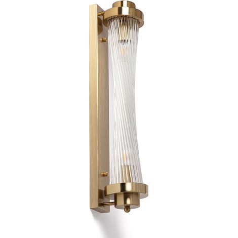 Lámpara de Pared Metal y Cristal Marsen Dorado