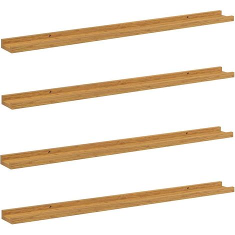 Scaffale da parete 4 pcs Beige 100 x 9 x 3 cm Legno multistrato vidaXL