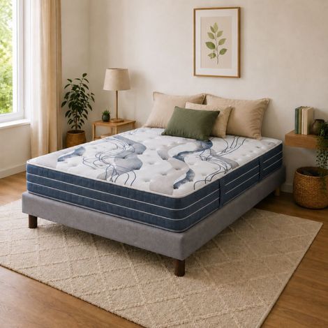 Ensemble Alitea Hotel BLUE BASE + Sommier HERCULE + pieds 180x200 Ressorts (1/5)