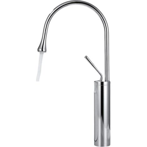 Robinet de salle de bain avec bras pivotant à 360° et design goutte, mitigeur électrolytique, version haute (1/4)