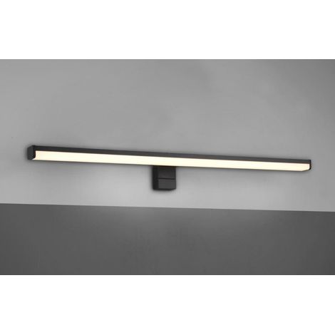 Trio Lino aplique de baño negro mate LED 7,5W