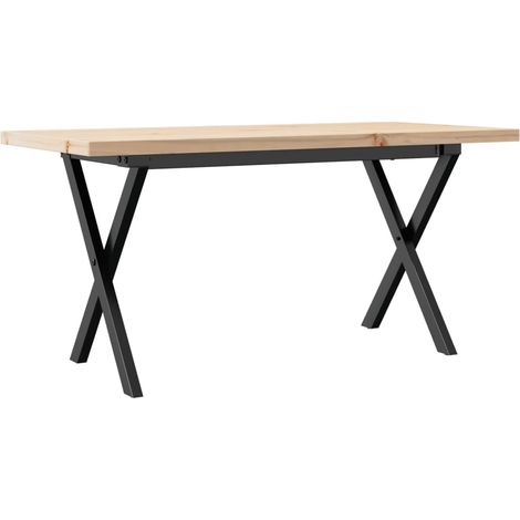 Maison Exclusive - Couchtisch X-Gestell 90x40x45,5cm Massivholz K