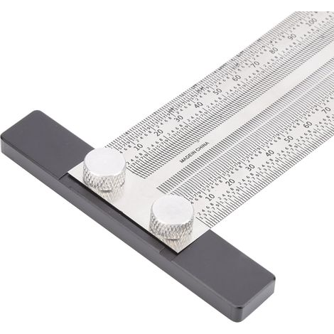 400 mm Edelstahl-Markierungslineal mit Loch und Perforation (1/4)